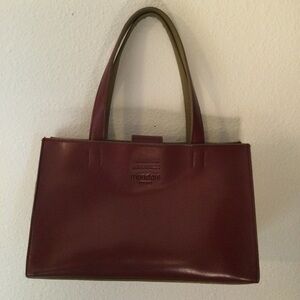 Mondani New York Wine Colored Leather Handbag
